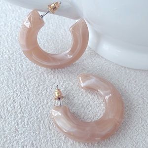 Acrylic half hoop earrings